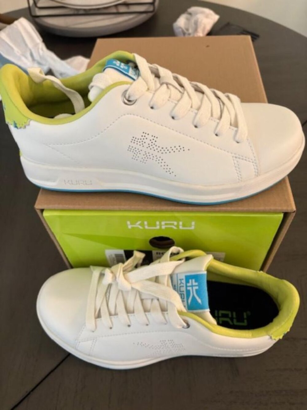 Kuru Roam Classic Court Womens Size 5 White Athletic Leather Shoes Sneakers NIB